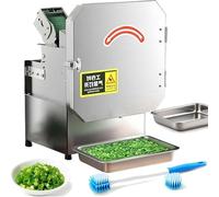 Trancheuse Électrique Pro 300W, Coupe-Légumes Automatique Rapide à Épaisseur Réglable 1,5-35mm, Idéal pour Ciboulettes Poireaux Céleri, Usage Restaurant Cuisine Commerciale