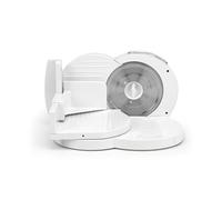 Trancheuse électrique Progress - Trancheuse à viande, pain et fromage 150W, épaisseur réglable de 1 à 15 mm, 3 vitesses, lame en acier inoxydable de 170 mm, protection de sécurité, design pliable