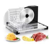 Trancheuse Électrique Universelle pour Pain, Charcuterie ou Fromage, Machine à Trancher le Pain, Épaisseur Réglable 0-18 mm, Pliable et Compacte, sans BPA, avec Interrupteur de Sécurité, Moteur 160 W,