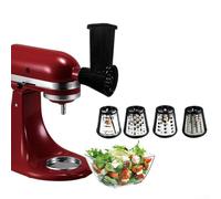 Trancheuse en acier inoxydable de qualité supérieure pour KitchenAid - 4 lames pour une préparation simplifiée des aliments - Passe au lave-vaisselle pour un nettoyage facile (petit cutter)