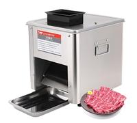 Trancheuse et déchiqueteuse électrique commerciale, trancheuse à lame en acier inoxydable pour jambon, fromage, légumes, pain, épaisseur réglable 850 W, coupe-épicerie pour la maison et la cuisi 10mm