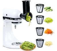 Trancheuse et râpe à déchiqueteuse compatible avec le mixeur Kitchen Aid, 4 lames, râpe à fromage