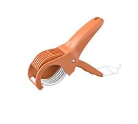 Trancheuse manuelle avec lames en acier inoxydable pour trancher bananes, concombres, jambon, saucisses, sans danger pour un usage familial et un nettoyage simple (orange)