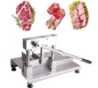 Trancheuse manuelle en acier inoxydable pour viande et os pour côtes, poisson, poulet, bœuf, idéal pour la cuisine domestique et l'utilisation commerciale