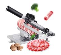 Trancheuse manuelle pour viande congelée - Idéale pour la fondue chinoise - Machine à découper et trancher la viande congelée en acier inoxydable, parfaite pour les amateurs de fondue chinoise