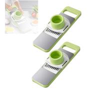 Trancheuse Martivex, coupe-légumes 6 en 1, outil de cuisine multifonction avec lames en acier inoxydable for trancher, râper, julienne, for légumes, pommes de terre, oignons, beurre(2PCS)