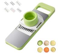 Trancheuse Martivex, coupe-légumes 6 en 1, ustensile de cuisine polyvalent avec lames acier inoxydable for trancher, râper, couper julienne, gaufrer, fruits, fromage et légumes(1PCS)