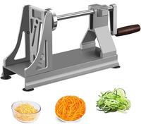 Trancheuse rotative pour pommes de terre et légumes, râpe manuelle à 3 lames pour lambeaux fins (2/3/4 mm), poignée antidérapante, gadget de cuisine facile à laver pour un usage domestique