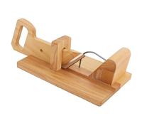 Trancheuse Saucisson Guillotine, Coupe Charcuterie Manuel en Bois avec Lame Inox 420, Goupille Sécurité, Tranches Uniformes pour Saucisson Fromage Légumes, Cadeau Cuisine 28.5x16.5cm