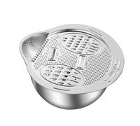 Trancheuse, Trancheuse de cuisine - Bassin de râpe avec panier de vidange en acier inoxydable | Hachoir avec passoire, trancheuse ergonomique et hachoir pour laver les légumes, frut