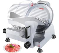 Trancheuse universelle de viande commerciale - Trancheuse électrique 320 W, Trancheuse alimentaire avec lame en acier au carbone de 30,48 cm, Epaisseur réglable 0-15 mm pour viande, fromage, etc.