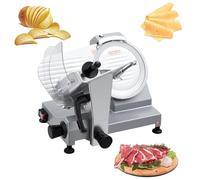 Trancheuse Viande Semi-Automatique 8"/10"/12" éPaisseur RéGlable pour Des Coupes Parfaites, Appareil Facile Nettoyer, Trancheuses éLectriques AntidéRapantes pour Viande Fromage LéGumes,12 in
