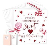 Trandraft Lot de 100 étiquettes autocollantes pour la Saint-Valentin - 10,2 x 10,2 cm - Papier d'amour - Décorations de Saint-Valentin pour cadeaux, magasins, emballages, fournitures de fête