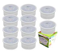 Trango 10er Pack MOCWSD*10 Ultra flach 5 Watt dimmbares LED Modul 6000K Tageslicht Weiß zum Austauschen GU10 & MR16 Halogen Leuchtmittel, Einbauleuchten, Deckenstrahler, Einbaustrahler, Deckenleuchte