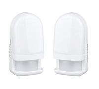 Trango 2er Set veilleuses à capteur 11-238 en blanc avec fonction automatique directe 230V avec détecteur de mouvement, éclairage de sécurité, lampe à douille, applique 3000K blanc chaud