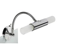 Trango moderne 2 flammes la lumière du miroir I Lampe à miroir en chrome TG2162-028 lampe de salle de bain I lampe de salle de bain avec interrupteur ON/OFF I 2x verre satiné et 2x ampoules G9