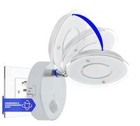 Trango Veilleuse à capteur LED 2636-016 *NITE* en blanc avec fonction automatique directe 230V avec détecteur de mouvement Éclairage de sécurité, Lampe à douille, Applique murale, Lampe d'orientation