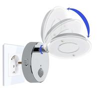 Trango Veilleuse à capteur LED 2636-018 en chrome avec fonction automatique directe 230V avec détecteur de mouvement I Lampe de sécurité I Lampe à douille I Applique murale I Lampe d'orientation