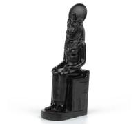 TRANGSOOG Statue de la déesse égyptienne Sekhmet Assise sur Le trône Mini Figurine de Collection Noir 9,7 cm