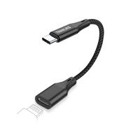 TRANLIKS pour Lightning vers USB C Adaptateur 60W PD Charge Rapide et Transfert de Données pour Apple 15/16 - Noir