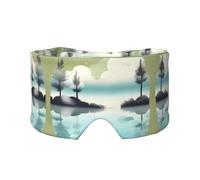 Tranquil Lakes Masque de sommeil pour les yeux et les oreilles (67 x 12 cm) pour voyage, yoga, repos profond en intérieur et en extérieur