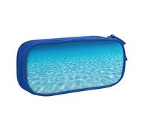 Tranquil Trousse à crayons avec fermeture éclair Motif paysage sous-marin Rose Grande capacité pour l'école, le bureau et les voyages, bleu, Taille unique, Organiseur de sac