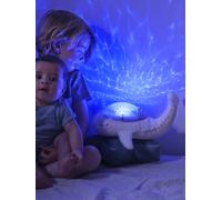 Cloud B Veilleuse Tranquil Whale Family - Projecteur fonds marins, 2 sons apaisants - Blanche