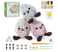 TranquilHome Kit Crochet Amigurumi,Crochet Kit Pour Débutants Pour Crocheter Des Œufs Colorés,Kit Crochet Debutant Complet Avec Une Analyse Vidéo étape Par étape