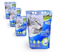 Tranquille - Litière pour Chat Cristale Gel de Silice et Bicarbonite 4L - Lot de 4