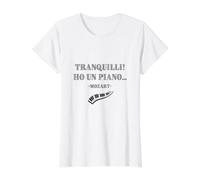 Tranquillit... J'Ai Un Plan - Mozart T-Shirt Graphique avec Valeur, Femme, Blanc, XL
