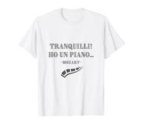 Tranquillit... J'Ai Un Plan - Mozart T-Shirt Graphique avec Valeur, Homme, Blanc, L