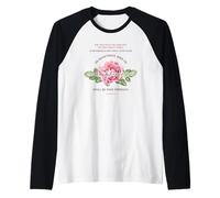 Tranquillité et Confiance - Verset Floral de la Bible chrétienne Manche Raglan