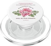 Tranquillité et Confiance - Verset Floral de la Bible chrétienne PopSockets PopGrip pour MagSafe