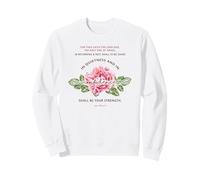 Tranquillité et Confiance - Verset Floral de la Bible chrétienne Sweatshirt