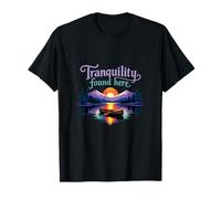 Tranquillité retrouvée Ici : Mountain Lake Chill Vibes Art T-Shirt