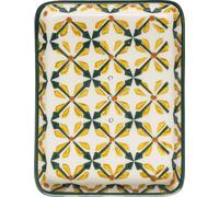 Tranquillo Grand Porte-Savon Rectangulaire Art Déco en Céramique Rectangulaire avec Trous pour Drainage 13 x 10 x 2 cm