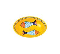 Tranquillo Porte-Savon en céramique avec des Poissons decores avec des Trous pour Le Drainage de l'eau 13 x 9,5 x 2 cm