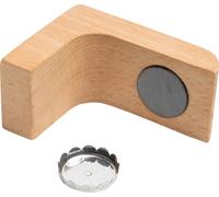 Porte-savon magnétique sans perçage pour lavabo, douche, baignoire, hêtre, 7,8 x 3,3 x 5,4 cm