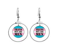 Trans Man Support LGBT Boucles d'oreilles pendantes en forme de cercles