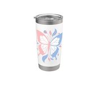 Trans Pride Butterfly soutient l'égalité Gobelet isotherme en acier inoxydable double paroi