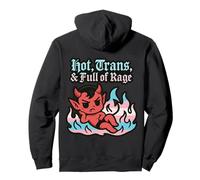 Trans Pride Devil Chibi LGBTQ+ Mignon Affirmation en colère Sweat à Capuche