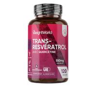 Trans Resveratrol (98%) avec Quercétine 550mg, 120 Gélules Vegan (4 Mois)