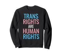 Trans Rights are Human Rights LGBTQ+ Activist Trans Flag Sweatshirt