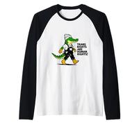 Trans Rights Human Equality Crocodile Streetwear Design pour Manche Raglan