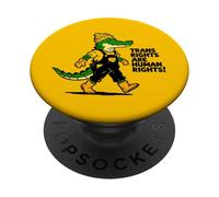 Trans Rights Human Equality Crocodile Streetwear Design pour PopSockets PopGrip Adhésif