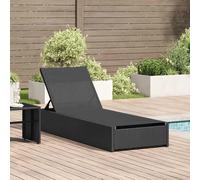 Chaise Longue Vidaxl Grise 60x200x27 Cm En Poly Rattan