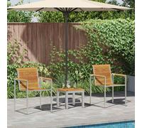 Vidaxl Transat Avec Chaises De Jardin 3 Pcs En Bois Massif De Teck