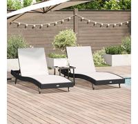 Transat 3 pcs polyrotin de jardin Chaise inclinable patio terrasse vidaXL vidaXL