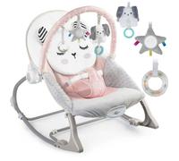 Transat à bascule avec vibration - Nukido - Rose - Multifonction - Vibration apaisante - Arceau amovible avec jouets