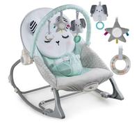 Transat à bascule avec vibration - Nukido - Vibration apaisante - Menthe - Arceau amovible avec jouets